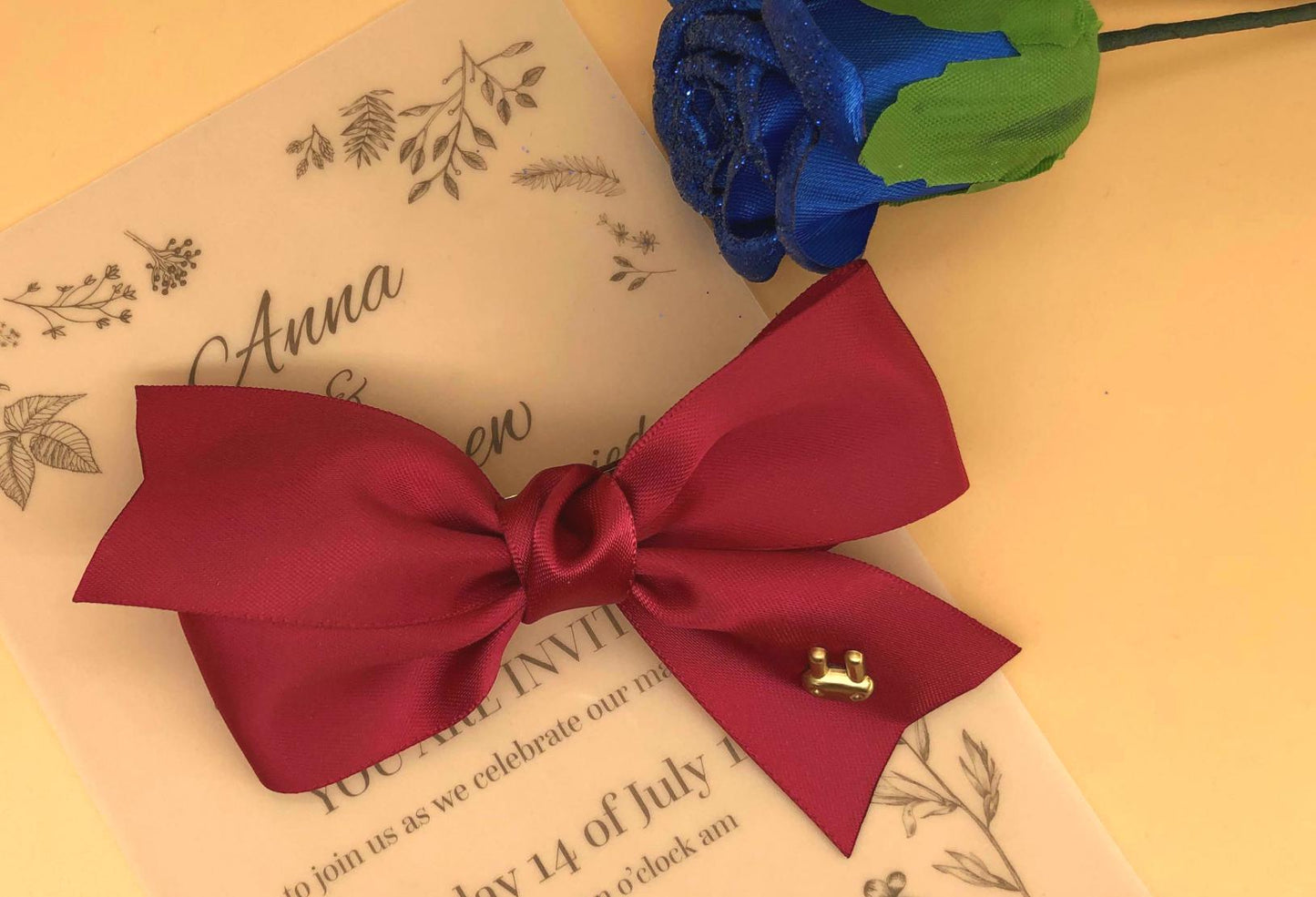 Red Ribbon Hair Bow